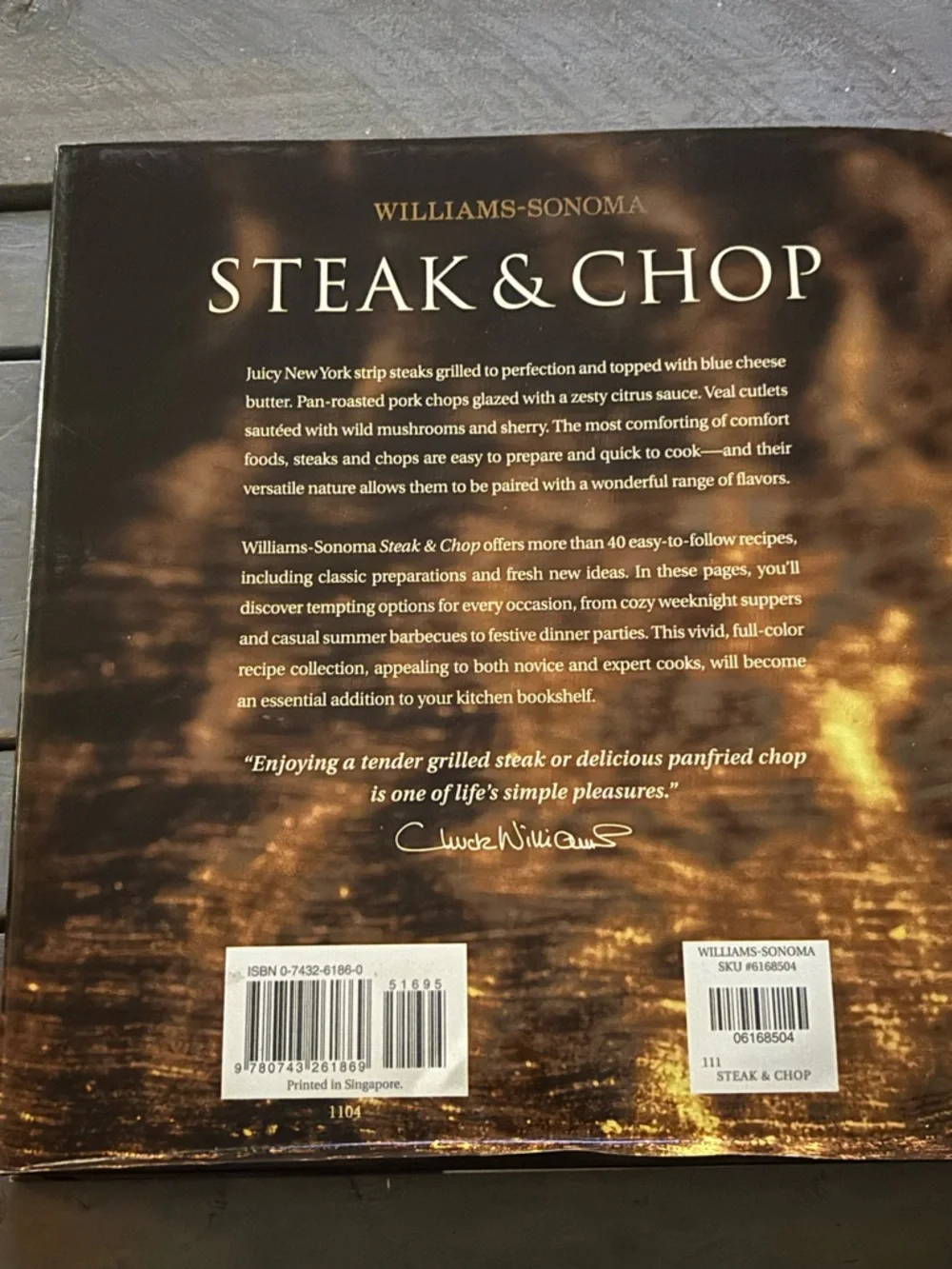 Williams Sonoma Cookbook Page — Brown, White
